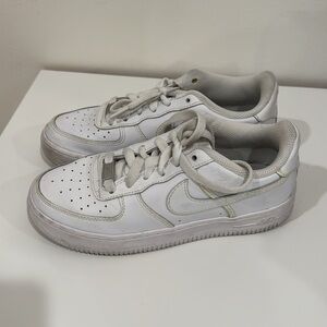 All White Nike Air Force 1s